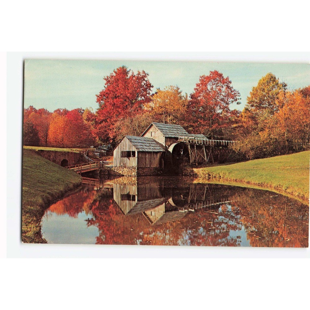 Vintage 1966 Mabry Mill Blue Ridge Parkway Postcard Autumn Foliage C. H. Ruth